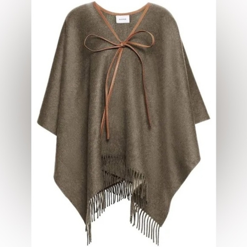 NWT | Sleeper Medusa Western Fringe Wool Poncho Brown S/M